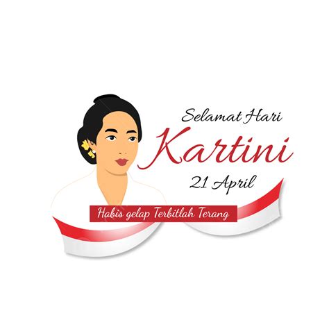Merah Putih Vector Design Images Greeting Text Of Selamat Hari Kartini