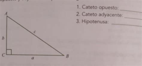 En El Triángulo Rectángulo Que Se Presenta Identifica La Hipotenusa Y
