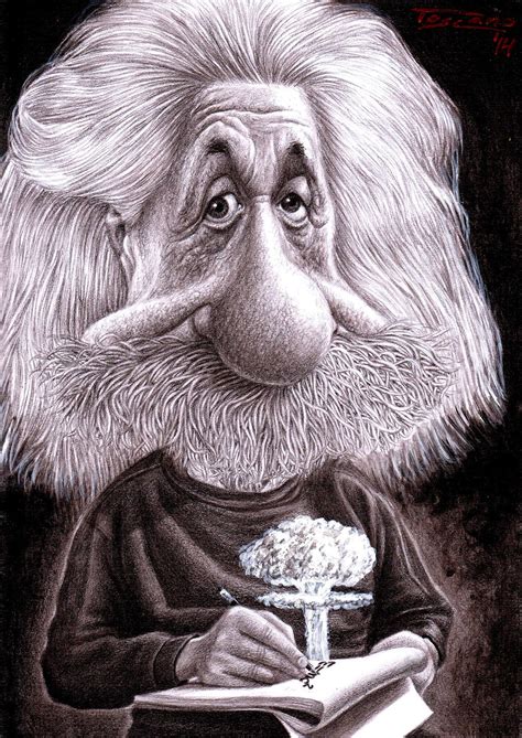 Toscano Caricaturas And Cartoons © Albert Einstein By Por Walter