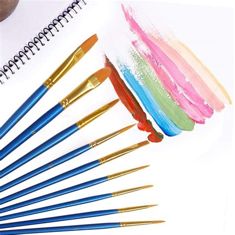 Buy Acrylic Paint Brush Set 6 Packs 60 Pcs Nylon Hair Brushes For