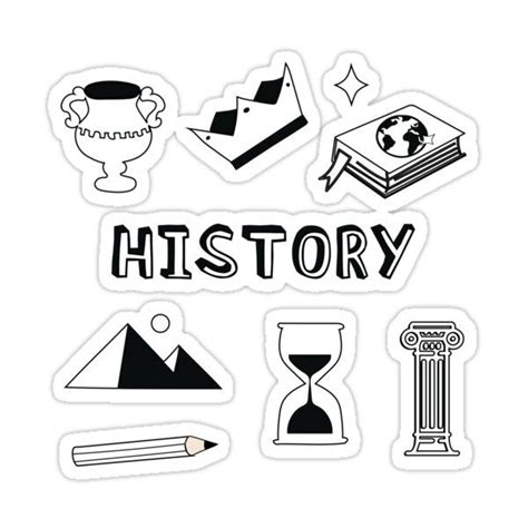 White History School Subject Sticker Pack Sticker For Sale By The