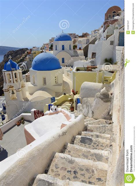 Oia Santorini Thira Greece Island White And Blue
