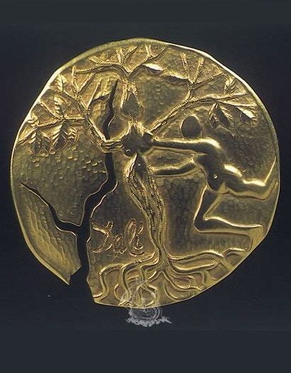 Daphne And Apollo By Salvador Dali 1953 18 Karat Yellow Gold