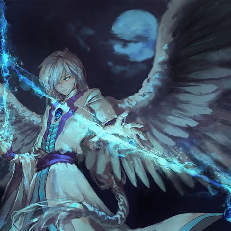 2048x2048 Anime Angel Boy With Magical Arrow Ipad Air Hd