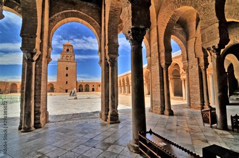 The Great Mosque Of Kairouan Also Known As The Mosque Of Uqba Situated