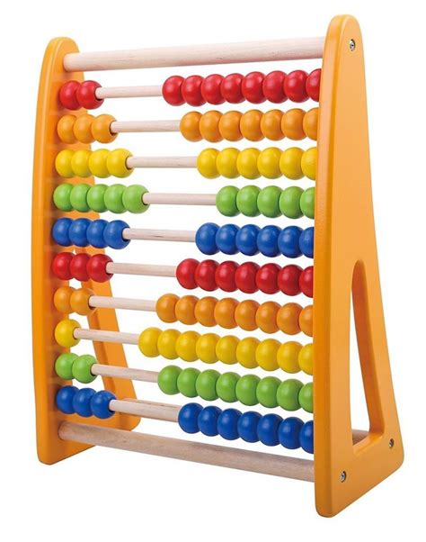 Wooden Abacus Beads Counting Tool Kids Rainbow Educational Toy Math