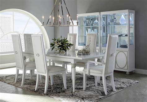 White Dining Room Set Country Chic 5 Piece Round White Dining Table