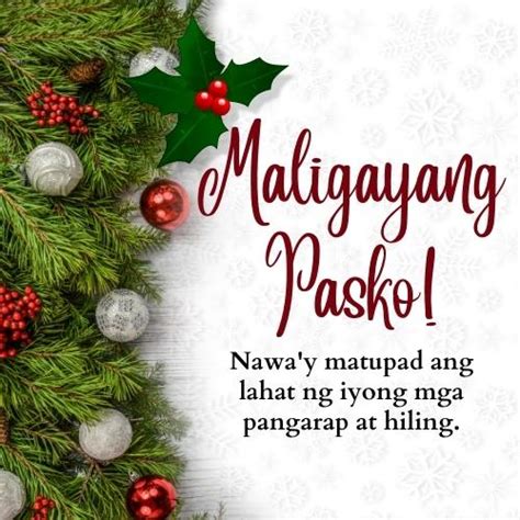 How To Say Merry Christmas In Tagalog Language