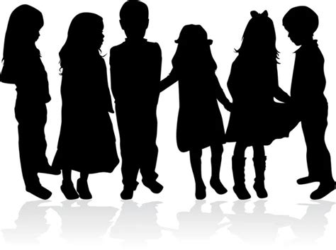 Group Of Childrens Silhouettes Stock Vector Image By ©pablonis 29657855