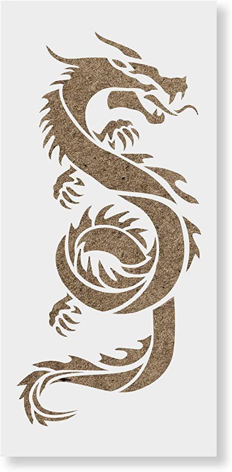 Chinese Dragon Stencil Template For Walls And Crafts