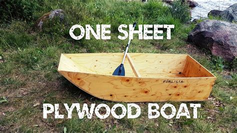 One Sheet Plywood Sailboat ~ Building Your Own Canoe