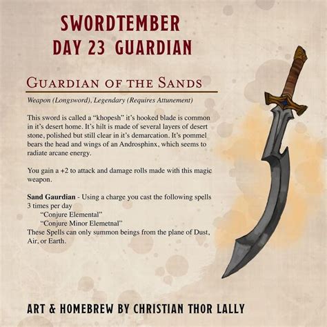 Christian Thor Lally On Instagram Swordtember Day 23 Guardian I