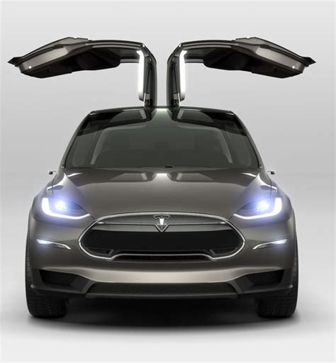 Tesla Unveils The Model X An Electric Cuv With Futuristic Gullwing