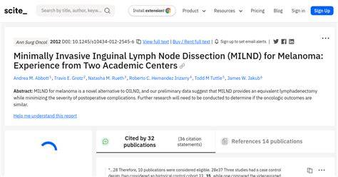 Minimally Invasive Inguinal Lymph Node Dissection Milnd For Melanoma