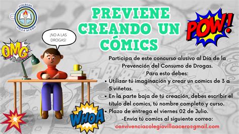 Concurso CÓmics PrevenciÓn De Drogas Colegio Villa Acero