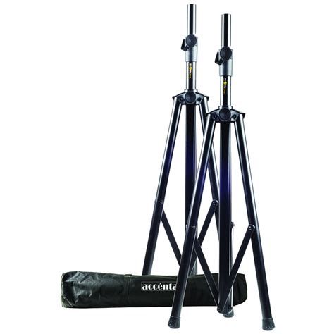 Accenta Sst 4 Heavy Duty Telescoping Tripod Speaker Stands With Carry