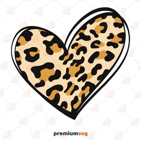 Heart SVG valentines svg leopard valentine cricut silhouette Leopard