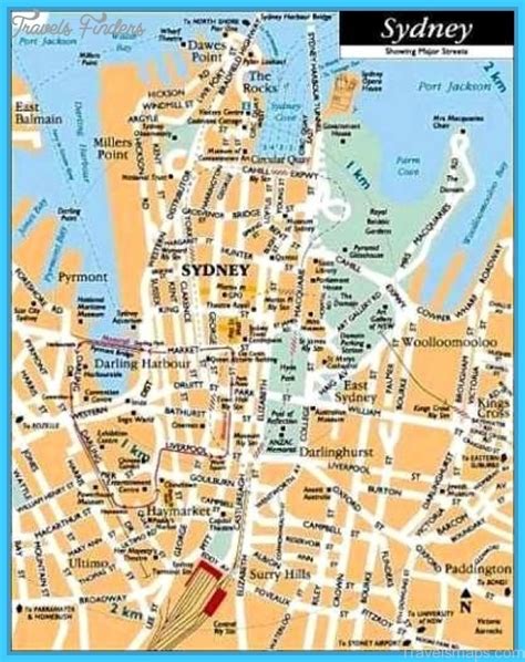 Sydney Map Tourist Attractions Travelsmapscom