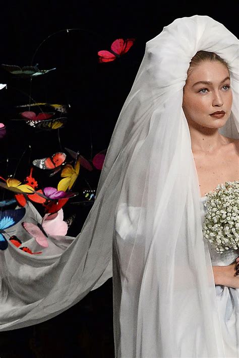Gigi Hadid Had A Disney Bridal Moment In A Moschino Gown Carried By