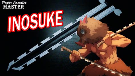 How To Make A Demon Slayer Inosukes Sword Katana Inosuke Youtube