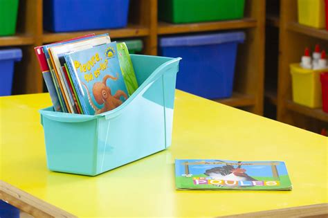 6pk Large Book Holder Bin Multiple Colors Available