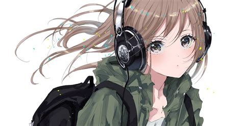 Headphone Cool Anime Girl Tomboy
