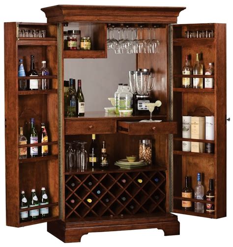 A lovely addition for a collector of miniature chairs and a generally appealing decorative. Howard Miller 695-114 Barossa Valley - Wine Cabinet & Hide ...