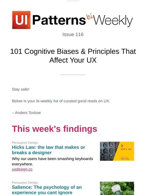 Talks By Ui Patterns 101 Cognitive Biases And Principles That Affect