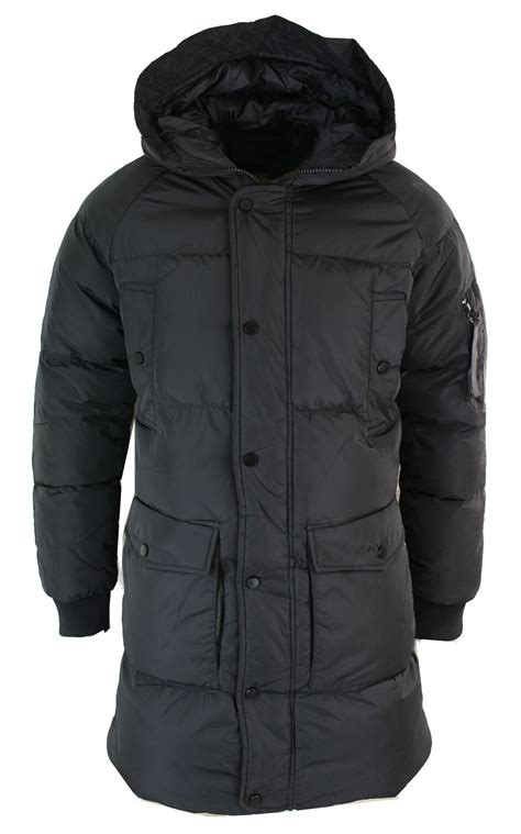 Looking for a good deal on puffer jacket? Mens Puffer Quilted Long 3/4 Hood Jacket Over Coat Casual ...