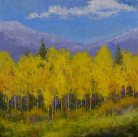 Contemporary Artists Of Colorado Mountain Aspens Original Aspen Tree