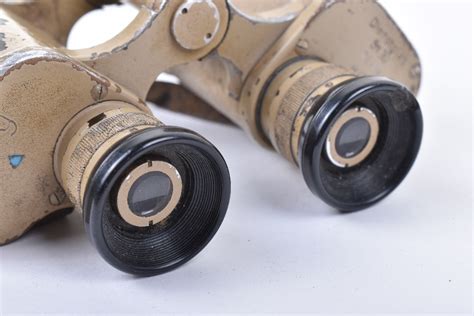 Ww2 German Afrika Korps Binoculars Fine Pair Of 6x30 Dienstglas