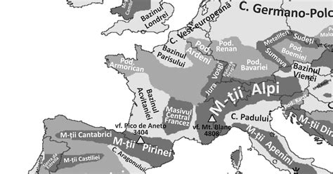 Geografilia Hartă Bac Unitățile Majore De Relief Din Europa