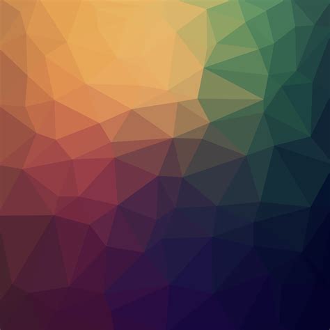 Abstract Colorful Retro Low Poly Vector Background With Warm Gradient