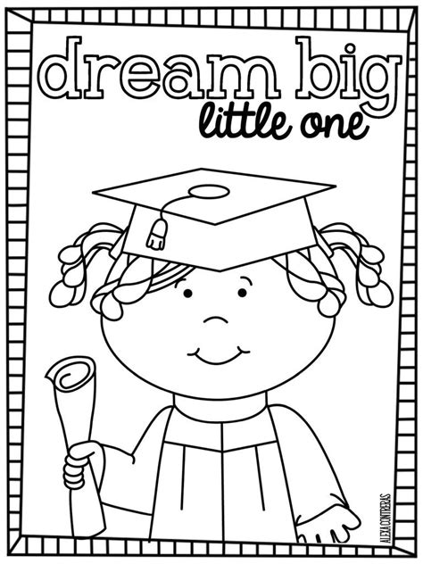 Kindergarten Graduation Coloring Page For Preschool Coloring Page