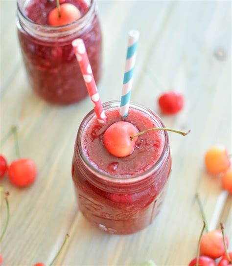 Rainier Cherry Limeade Slushies Recipe Slushies Rainier Cherries