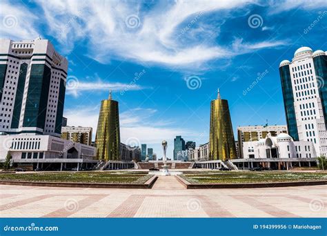 Nur Sultan The Capital Of Kazakhstan With The Hazrat Sultan Mosque