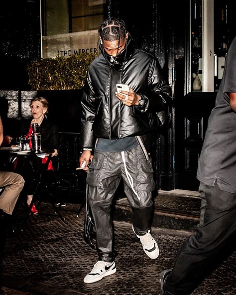 Spotted Travis Scott In All Black Mm6 Maison Margiela And Rick Owens
