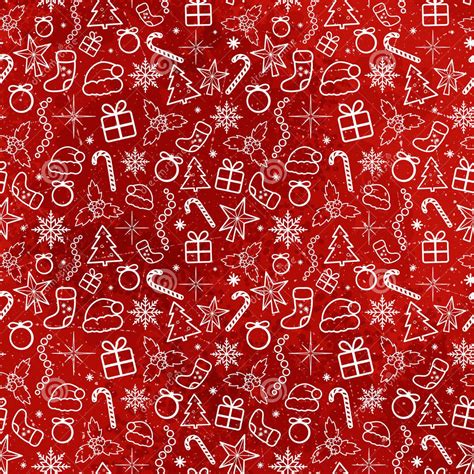 Red Christmas Seamless Pattern Traditional Vector Texture 32888971