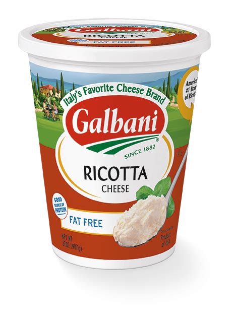 Fat Free Ricotta Galbani Cheese Authentic Italian Cheese