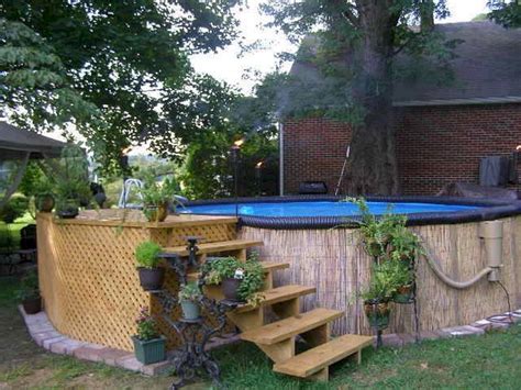 A deck makes your pool more accessible and can add extra space for dining, grilling, or just relaxing poolside. Top 63 Diy Above Ground Pool Ideas On A Budget | Backyard ...