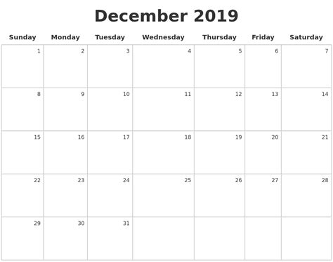 Free Monthly Blank December Calendar 2021 Printable Template Artofit