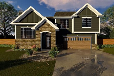 Five bedroom split level 4000 square foot custom house floor plans blueprints drawing 5 bed bi level homes designs. House Plan 963-00249 - Split Foyer Plan: 1,329 Square Feet ...