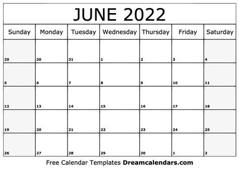 19 June 2022 Calendar Printable Pdf Us Holidays Blank Calendar June