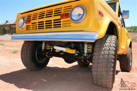 1970 Ford Custom Bronco Yellow Convertible Classic Vintage