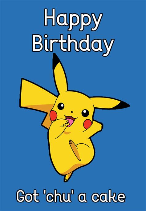 Pikachu Printable Birthday Cards Printbirthdaycards Image Result For