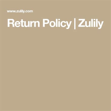 Return Policy Zulily Policies Return Zulily