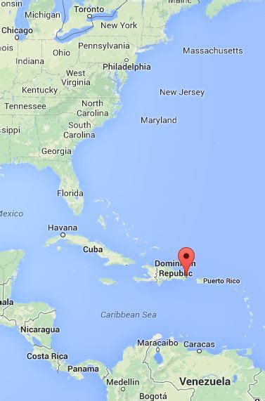 Punta Cana Dominican Republic Map Map Of Atlantic Ocean Area