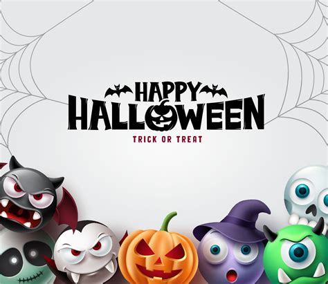 Happy Halloween Background Design Halloween Trick Or Treat Text With