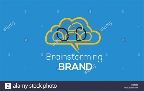Brainstorming Vector Logo Brain Icon Brain Logo Stock Vector Image