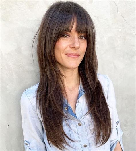 50 cute and effortless long layered haircuts with bangs layered hair with bangs layered
